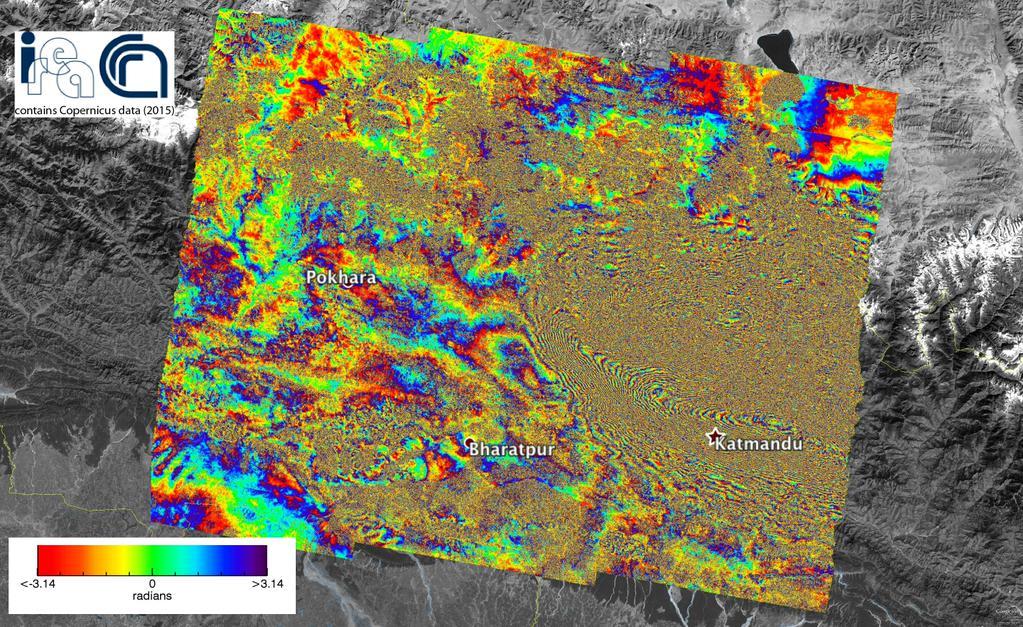 Differential SAR interferogram generated from Sentinel-1A - gep-blog ...